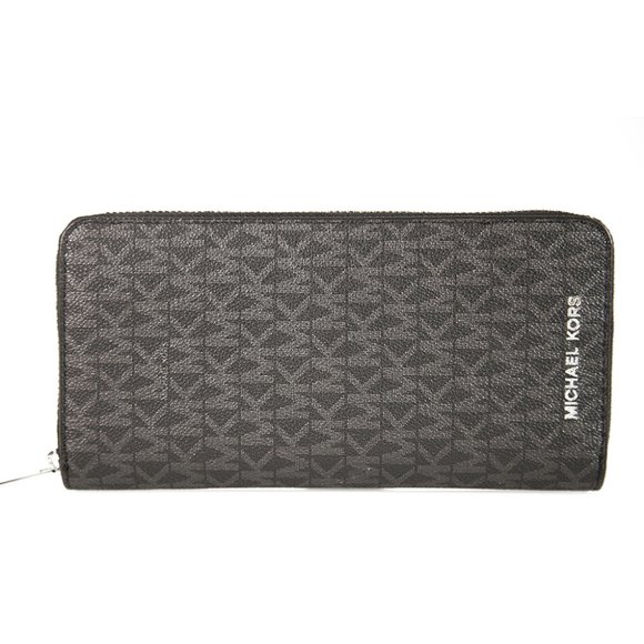 Michael Kors- Cooper Black Logo Canvas case wallet - Picture 1 of 7